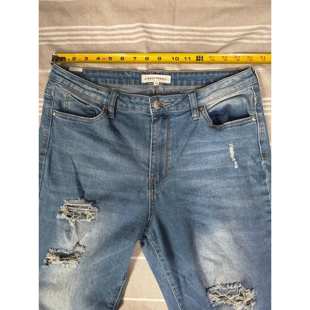 Almost Famous Distressed Flared Jeans - Picture 5 of 6
